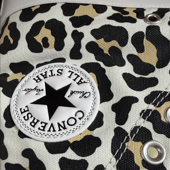 Converse Leopard Print High-Top Sneakers - Picture 2 of 9